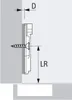 Diagram showing the mounting plate with screw and dimensions. Produktbild-Vorschau