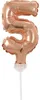 Ballon en aluminium en forme de chiffre - 5 - ROSE ET OR - Voir les images du produit 3