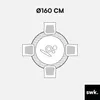 sweeek - Runder Teppich Ø160cm cremefarben - Creme Produktbild-Vorschau 4