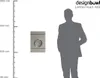 A scale ruler next to a mailbox and a silhouette of a person. Produktbild-Vorschau