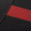 A close-up view of a black and red conference folder. Voir les images du produit
