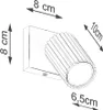 Lampada da parete KARBON oro 1xGU10 10W alluminio 8x16x8cm Anteprima dell’immagine prodotto 7