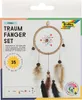 The image shows the packaging of a DIY dreamcatcher set. Voir les images du produit