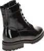 A black patent leather boot shown from the side. Náhled obrázku produktu
