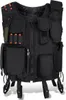 A black tactical vest with multiple pouches and straps. Produktbild-Vorschau
