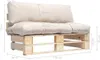 vidaXL Divano per esterni in pallet con cuscini in legno di Anteprima dell’immagine prodotto 4