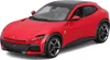A red Ferrari Purosangue model car with a black roof, shown from a three-quarter front angle on a white background. Anteprima dell’immagine prodotto