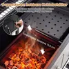 COSTWAY houtskoolgrill met deksel, grillwagen XXL, staande Productafbeelding-voorbeeld 6