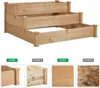 A three-tiered wooden raised garden bed shown from a slightly elevated front-left angle. Produktbild-Vorschau