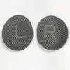 Two circular ear pads, one labeled 'L' and the other 'R', on a white background. Voir les images du produit