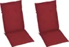 Two red chair cushions are shown against a white background. Produktbild-Vorschau
