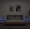 vidaXL Noční stolky s LED světly 2 ks. Bílé 40x39x48,5 cm Náhled obrázku produktu 1