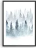 Gerahmtes Poster - Schwarzer Rahmen - Bäume Wald Natur - Produktbild-Vorschau 1
