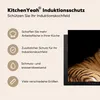 KitchenYeah© Herdabdeckplatte Tiger - Gähnen - Schwarz , Produktbild-Vorschau 6