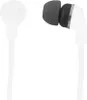 A close-up shot of two white earbuds, one with a gray and black ear tip. Náhľad obrázku produktu