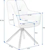 EUGAD 6x Esszimmerstuhl drehbar mit Armlehnen, Polsterstuhl Produktbild-Vorschau 7