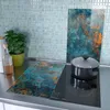 Spritzschutz Herdabdeckplatte Schneidebrett aus Glas Blaue Produktbild-Vorschau 3