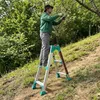 Aluminium telescoopladder, 2x2 sporten, multifunctionele Productafbeelding-voorbeeld 4