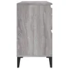 Side view of a gray wood-grain cabinet with black legs. Náhled obrázku produktu