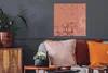 MuchoWow® Poster Rosa - Gold - Figuren 50x50 cm - Produktbild-Vorschau 2