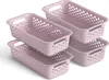 Panier de rangement rose 0,7 l - 20 x 10 x 5 cm - lot de 4 Voir les images du produit 1