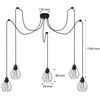 MasterLED Kronleuchter 5-flammig E27 Schwarz Loft Design Produktbild-Vorschau 6