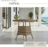 Table de jardin en rotin d'aluminium avec plateau en verre Voir les images du produit 4