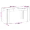 A line drawing of a table with dimensions indicated. Náhled obrázku produktu