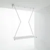 A white ceiling-mounted clothes drying rack is shown against a white background. Náhľad obrázku produktu