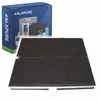 A product shot of an activated carbon filter and its packaging. Produktbild-Vorschau