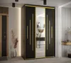 Kleiderschrank YVONA 13 - 150/60 cm, schwarz/gold Produktbild-Vorschau 1