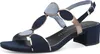 MARCO TOZZI Damen Sandale Textil Sandalette Metallic Produktbild-Vorschau 2