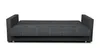 A dark gray sofa bed is shown against a white background. Produktbild-Vorschau