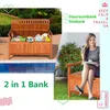 2-Sitzer Gartenbank mit Strauraum, Sitzbank aus Massivholz Produktbild-Vorschau 2