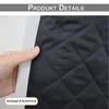 A hand is shown holding a quilted fabric, likely a thermal curtain, with text overlays indicating product details. Anteprima dell’immagine prodotto