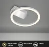 A modern LED ceiling light with a circular design, mounted on a ceiling. Produktbild-Vorschau