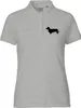 Huuraa Damen Polo Shirt Dackel Silhouette L Sport Grey Bio Produktbild-Vorschau 1
