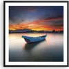 Gerahmtes Poster - Schwarzer Rahmen - Westen Sonne Boot - Produktbild-Vorschau 1