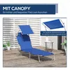 Outsunny Sonnenliege mit Dach klappbar Gartenliege mit Produktbild-Vorschau 6