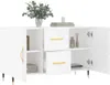 vidaXL Příborník bílý 100x36x60 cm Dřevěný materiál Náhled obrázku produktu 4