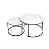 Table basse avec motif marbré et cadre métallique. Ensemble Voir les images du produit 7