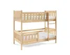 A light-colored wooden bunk bed with mattresses, shown against a white background. Produktbild-Vorschau