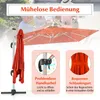 COSTWAY Sonnenschirm Ø300cm, Terrassenschirm mit Kreuzfuß, Produktbild-Vorschau 8