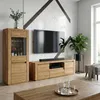 Highboard Eiche 60 cm Massivholz-Front Vitrine mit Glastür Produktbild-Vorschau 8