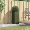 vidaXL Pflanzkübel Olivgrün 32x29x75 cm Stahl Produktbild-Vorschau 3
