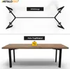 The image shows a product advertisement for table legs, with one part illustrating the legs themselves and the other showing a table with the legs attached. Podgląd zdjęcia produktu