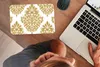 MuchoWow® Mauspad Mousepad Vintage - Blumen - Gold - Muster Produktbild-Vorschau 3