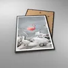 Gerahmtes Poster - Schwarzer Rahmen - Flamingo Schwan Produktbild-Vorschau 3