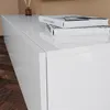 SONNI Armoires TV blanches brillantes suspendues en bois Voir les images du produit 3