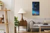 Leinwand Wanduhr Wandkunst Uhr Quarz 30x60 Nachtkulisse des Produktbild-Vorschau 3